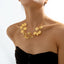 Earring Necklace Luxury Metal Leaf Earrings Choker For Women Personality Jewelry Gift