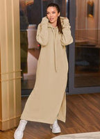 Fleece-lined Sweatshirt Casual Dress Women