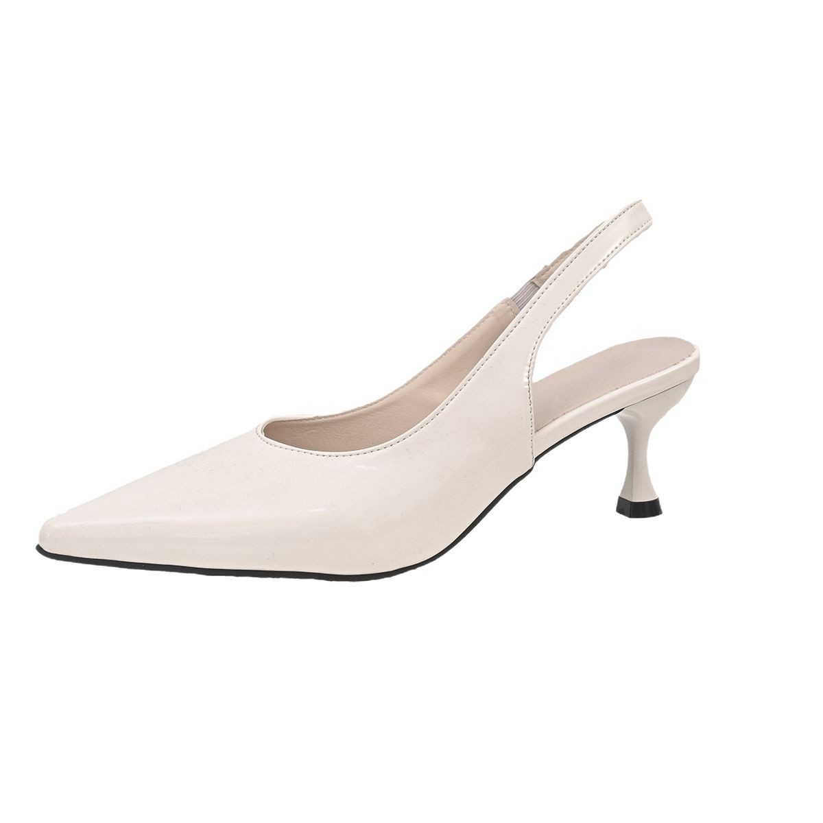 Sexy Patent Leather Women Pointed Toe Stiletto Toe Box Sandals