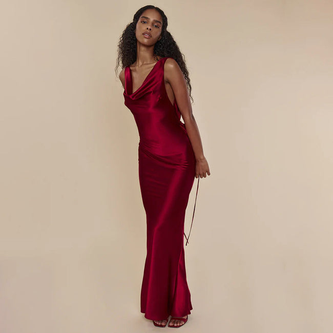 Women's Clothing Banquet Style Evening Lace Up Long Dress Hover Image