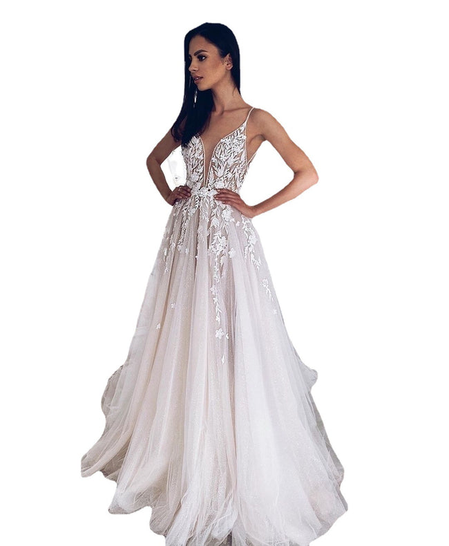 Women's White Evening Gown Wedding Dress Main Image