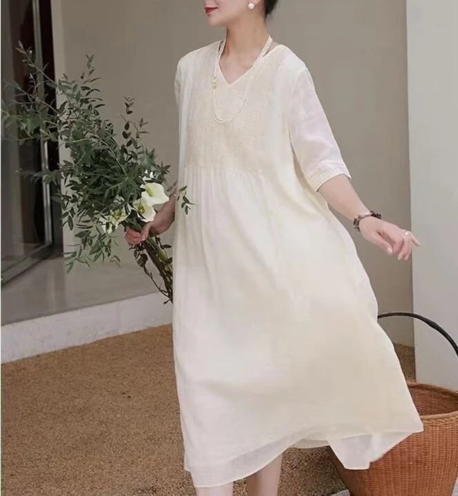 Women's Fashion Personality Linen Dress Main Image