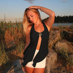 Ins Hot Girl Sexy Halter Mesh Camisole Vest For Women