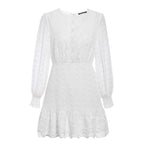 Women's Hollowed Chiffon Dress Formal Dress Lady Dress