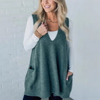 Casual Loose Knitted Sweater Vest For Women