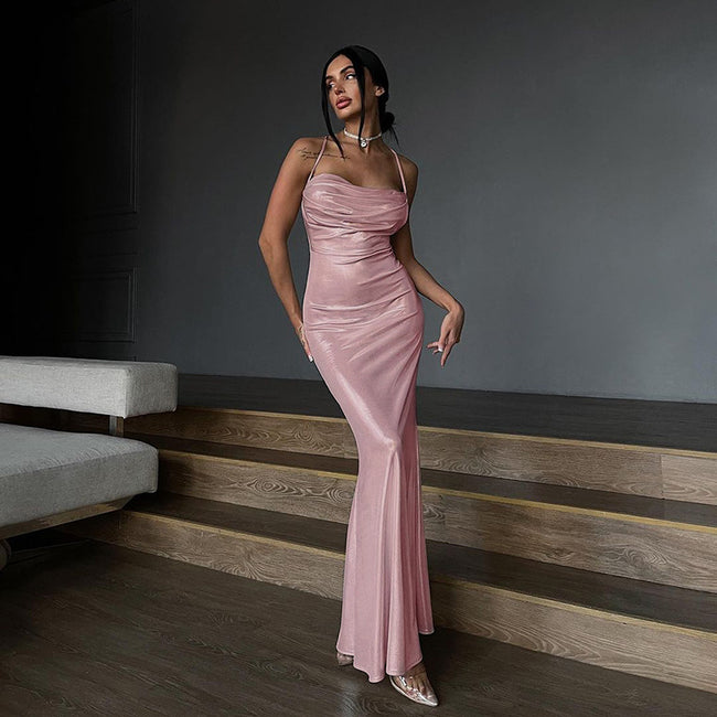 Slim Fit Camisole Gown Dress Women Hover Image