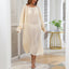 Women's Home Dress Round Neck Deep V