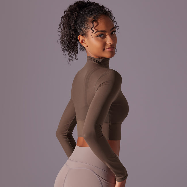 Mesh Yoga Clothes Long Sleeve Quick-drying Workout Clothes Top For Women Main Image
