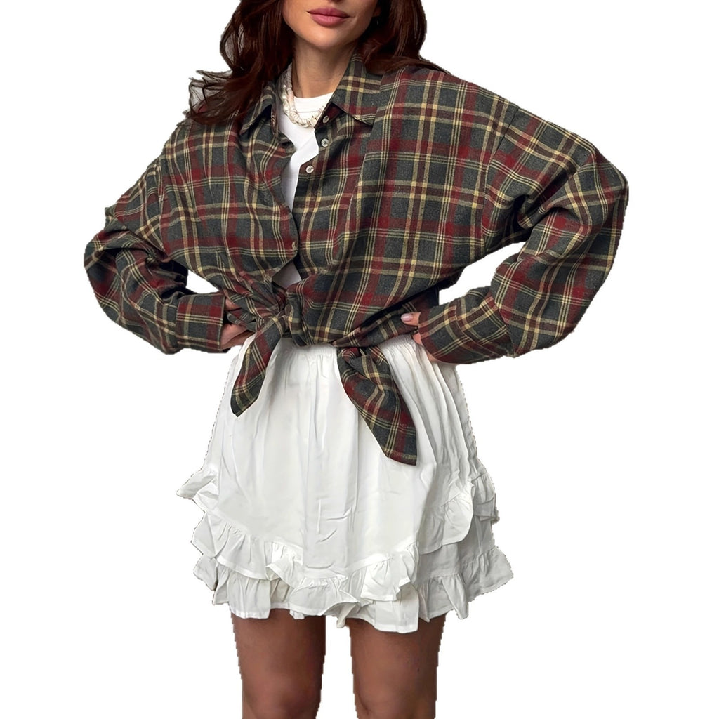 Retro Style Versatile Casual Long Sleeve Shirt For Women