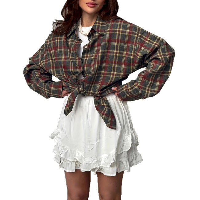 Retro Style Versatile Casual Long Sleeve Shirt For Women Main Image