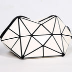 Fashion Geometric Cosmetic Bag For Women Ladies Zipper Bag Organizer Makeup Cosmetics Lightweight Foldable Travel Make Up Bag