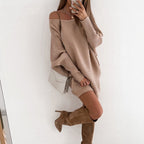 Solid Color Daily Commuter Polyester Dress
