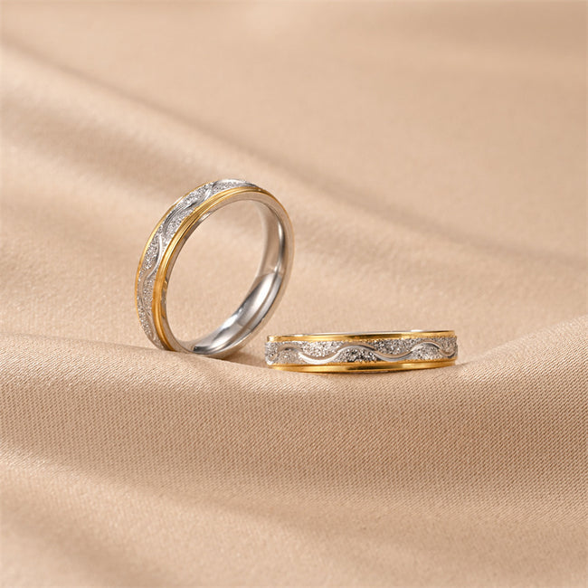 Titanium Steel Couple Rings For Women Non-fading Korean-style Minimalist Design Hover Image