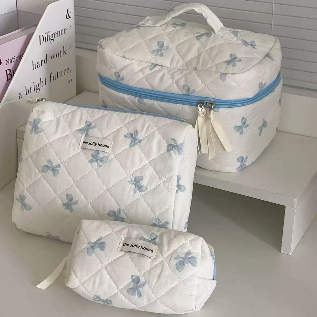 Bow-knot Flower Large-capacity Makeup Bag