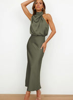 Summer Sleeveless Dress Ins Fashion Elegant Evening Party Club Clothing For Women