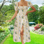 Fashion Floral Slim-fitting Sling Dress Women