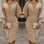 Pure Color High Waist Long Sleeve Knitted Dress