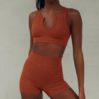 Women's Tank Top Shorts Set Two-Piece Yoga Suit