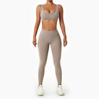 Breathable Running Fitness Suit Nude Yoga Suit