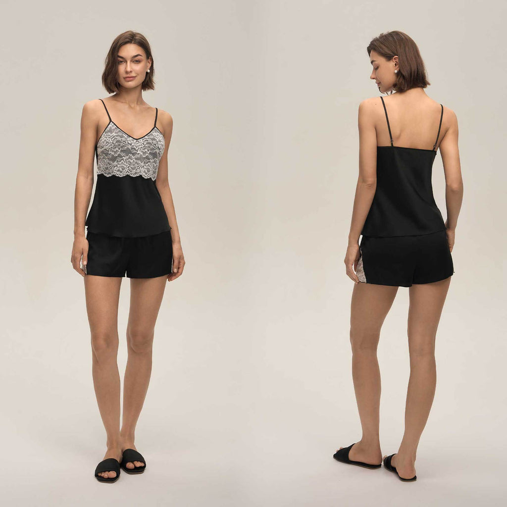 Lace Camisole Shorts Womens Loungewear Casual Set