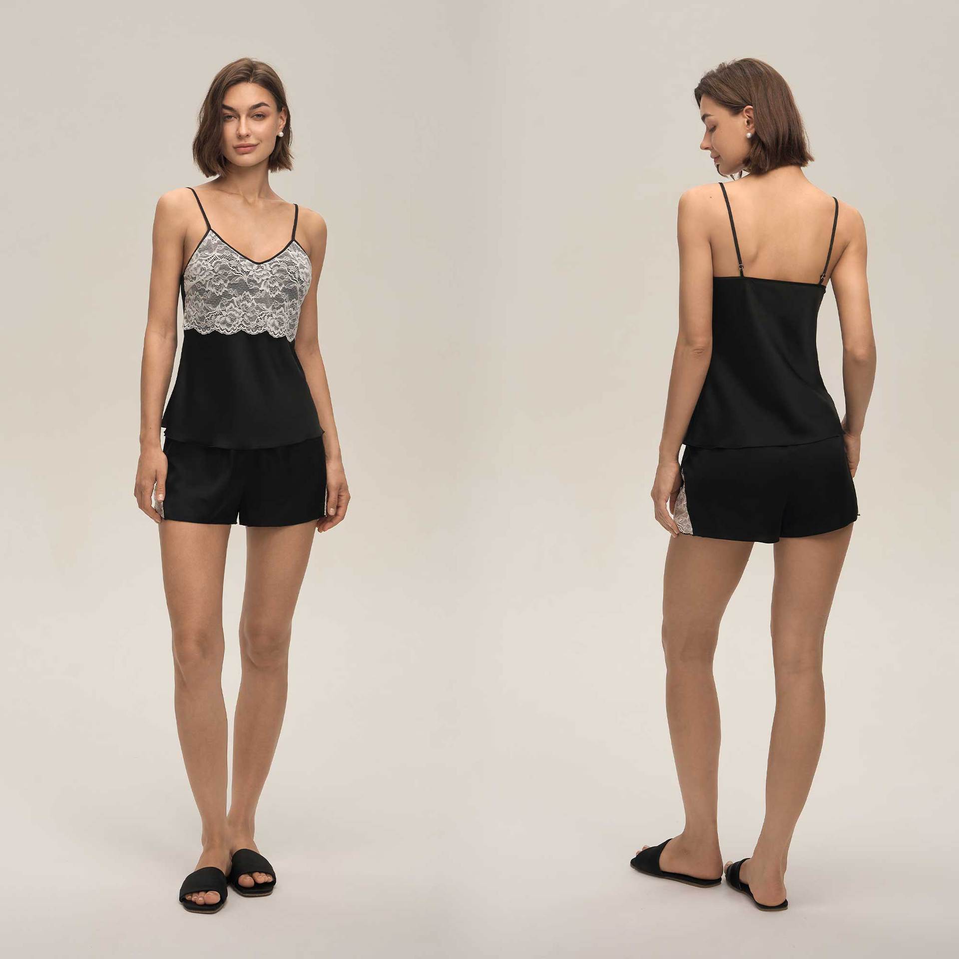 Lace Camisole Shorts Womens Loungewear Casual Set