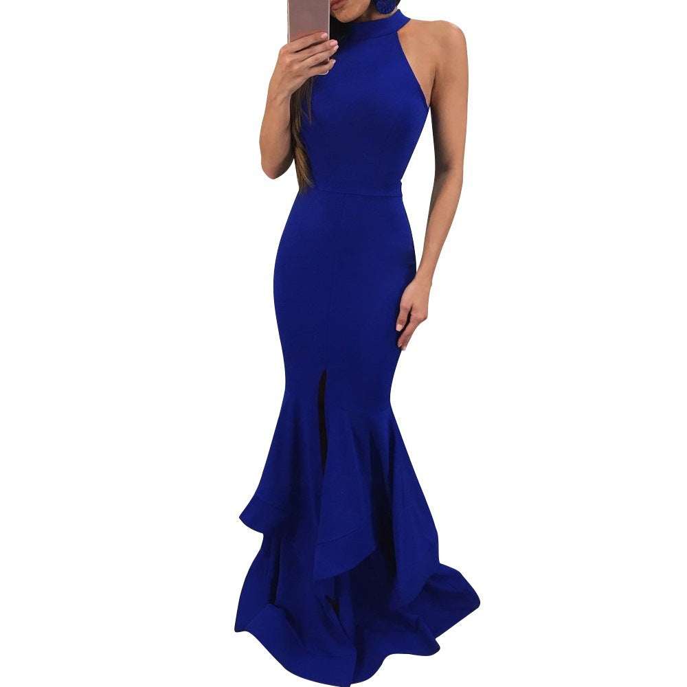 Sleeveless Long Skirt Big Swing Dress Sexy High Waist Dress Women