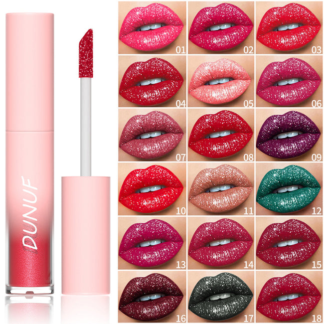 DUNUF 18 Color Diamond Lipstick Lip Gloss Main Image