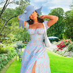 Fashion Floral Slim-fitting Sling Dress Women