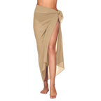 Women's Sarong Swimsuit Blouse Chiffon Long Bikini