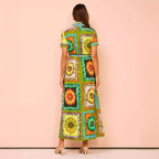 Women's High Profile Fashion Printed Lace-up Dress