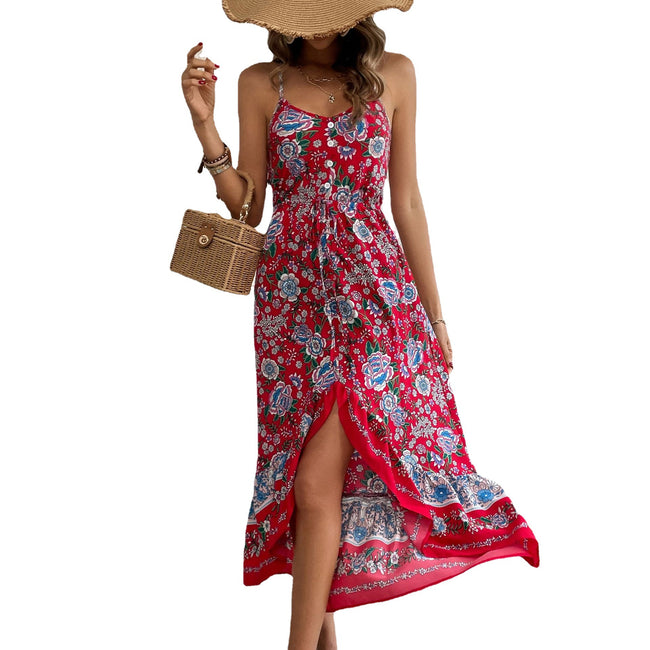 Printed Dress Sling Dress Women Main Image