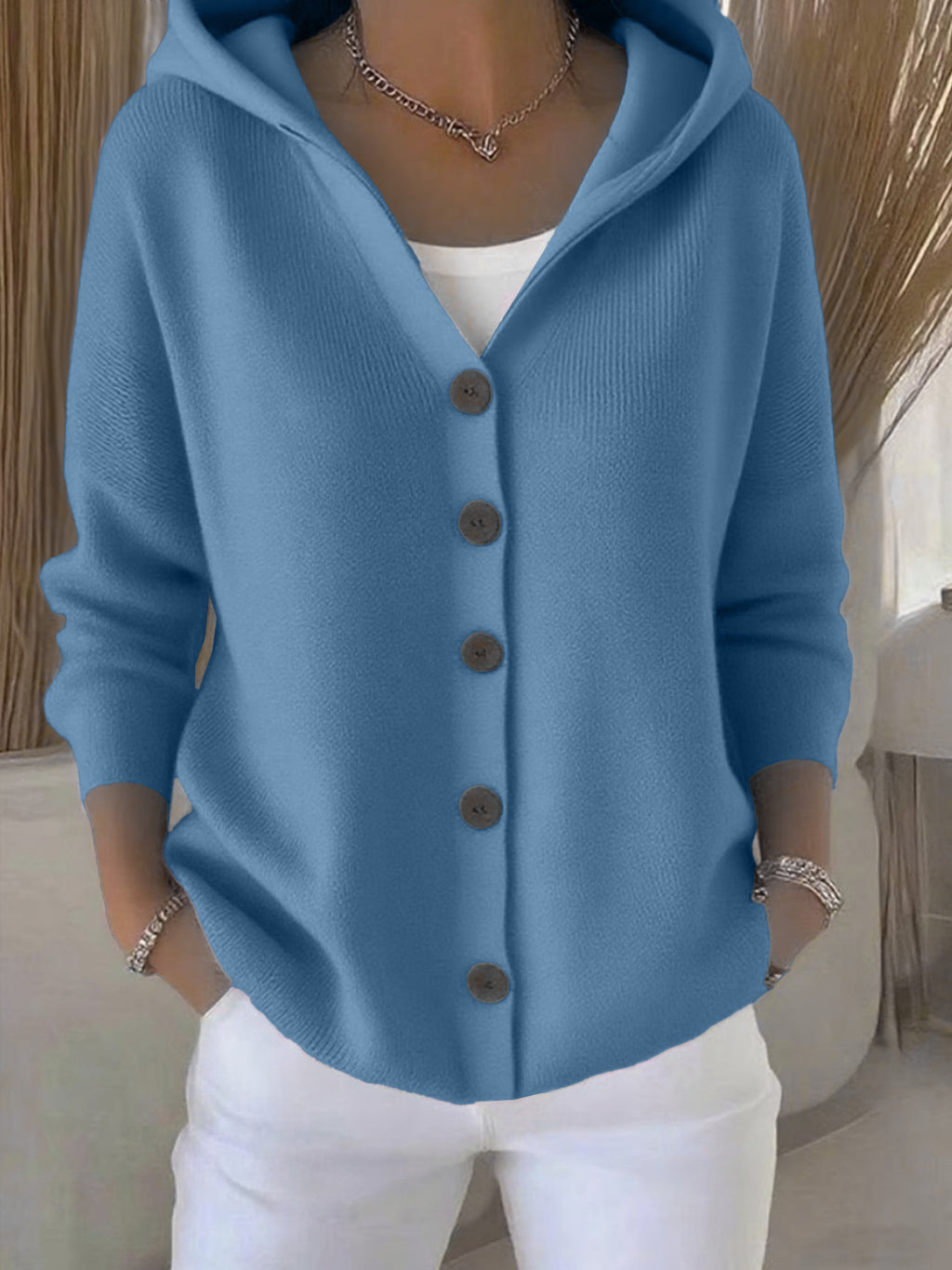 Casual Fashion Hooded Sweater Coat Women