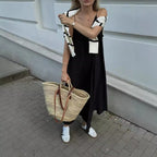 All-matching Camisole Elegant Midi Skirt Dress Solid Color
