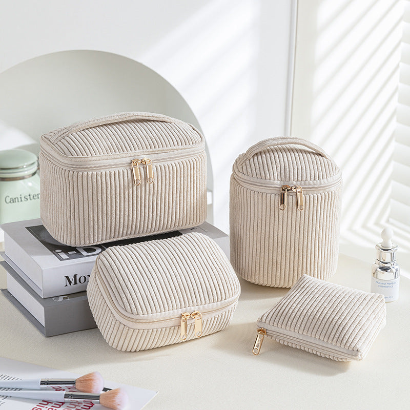 Flannelette Makeup Bag Travel Portable Four-piece Set