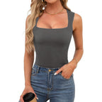 Square-neck Ribbed Camisole Top Womens Clothing