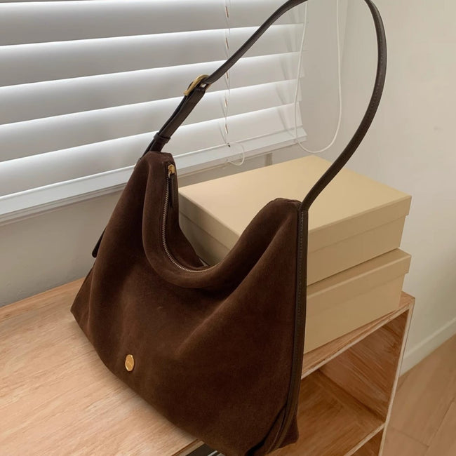 Suede Tote Bag For Women Large-capacity Underarm Or Shoulder Bag Hover Image