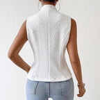 Women's Sleeveless Blazer Button Vest