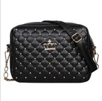 Women PU Crossbody Rivet Chain Shoulder Bag