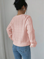 Long Sleeved Knitted Sweater For Women