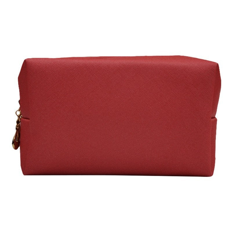 PU Leather Octagonal Square Makeup Storage Bag, Simple Design