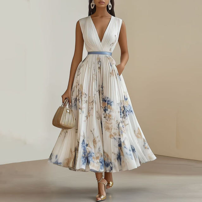 Fashion Printed Sleeveless Dress Women Hover Image