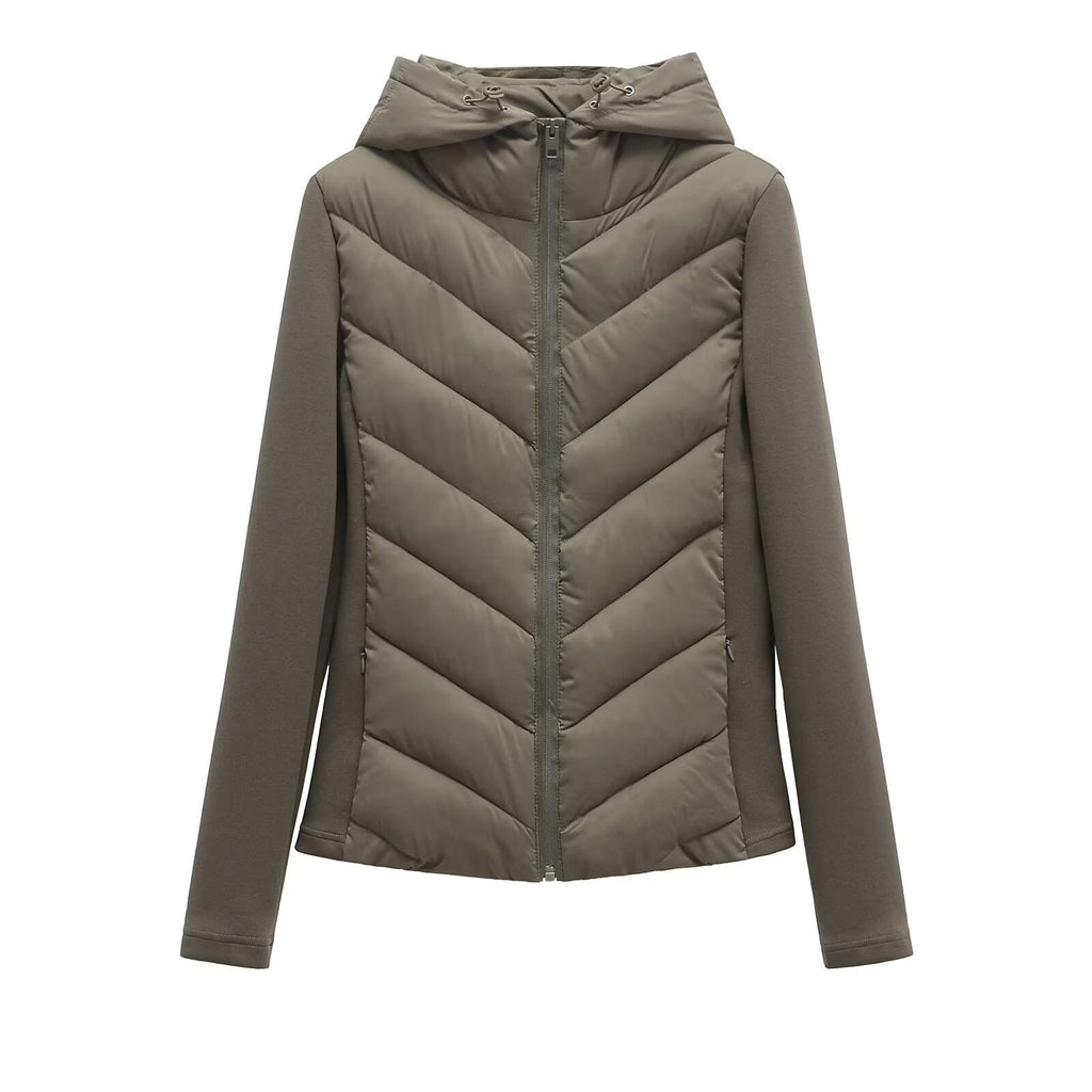 Autumn And Winter New Slim Fit Slimming Hooded Cotton Coat Jacket