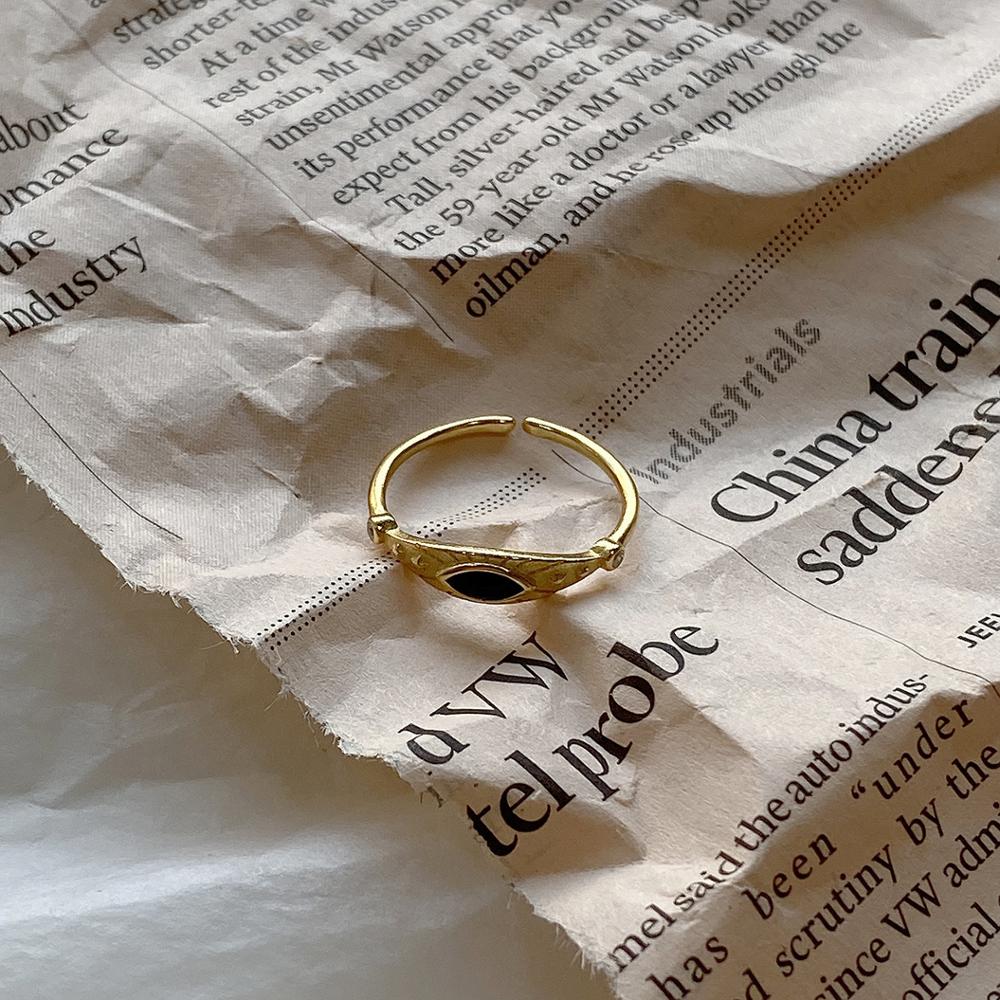 925 Sterling Silver Black Eye Rings