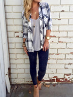 aliexpress new winter women's Plaid shirt long sleeved blouse and a large number of spot