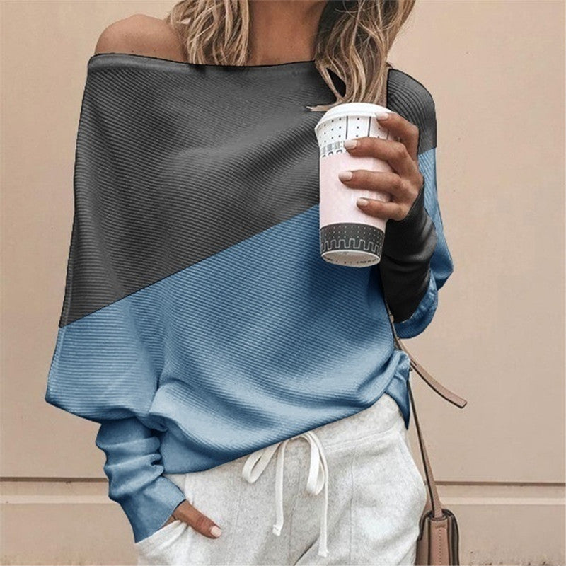 Long sleeve T-shirt with contrast stitching