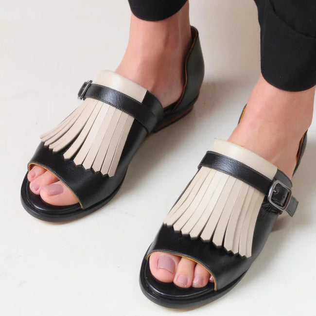 Summer Casual Flat Heel Tassel 40-43 Large Size Round Toe Beach Sandals For Women Main Image