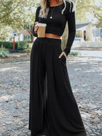 Shiying Autumn New Solid Color Casual Trousers Suit For Women