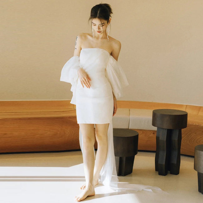 Small Light Wedding Dress Short Super Fairy Hover Image