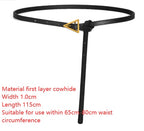 Ladies Triangle Fashion Decorative Thin Leather Belt