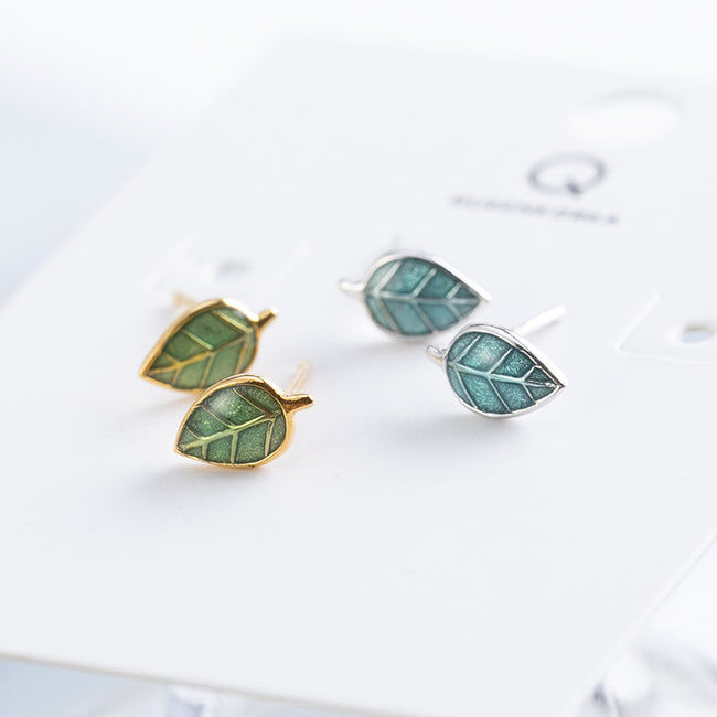 Wanying Jewelry Drop Glaze Leaf Earrings Women Hover Image
